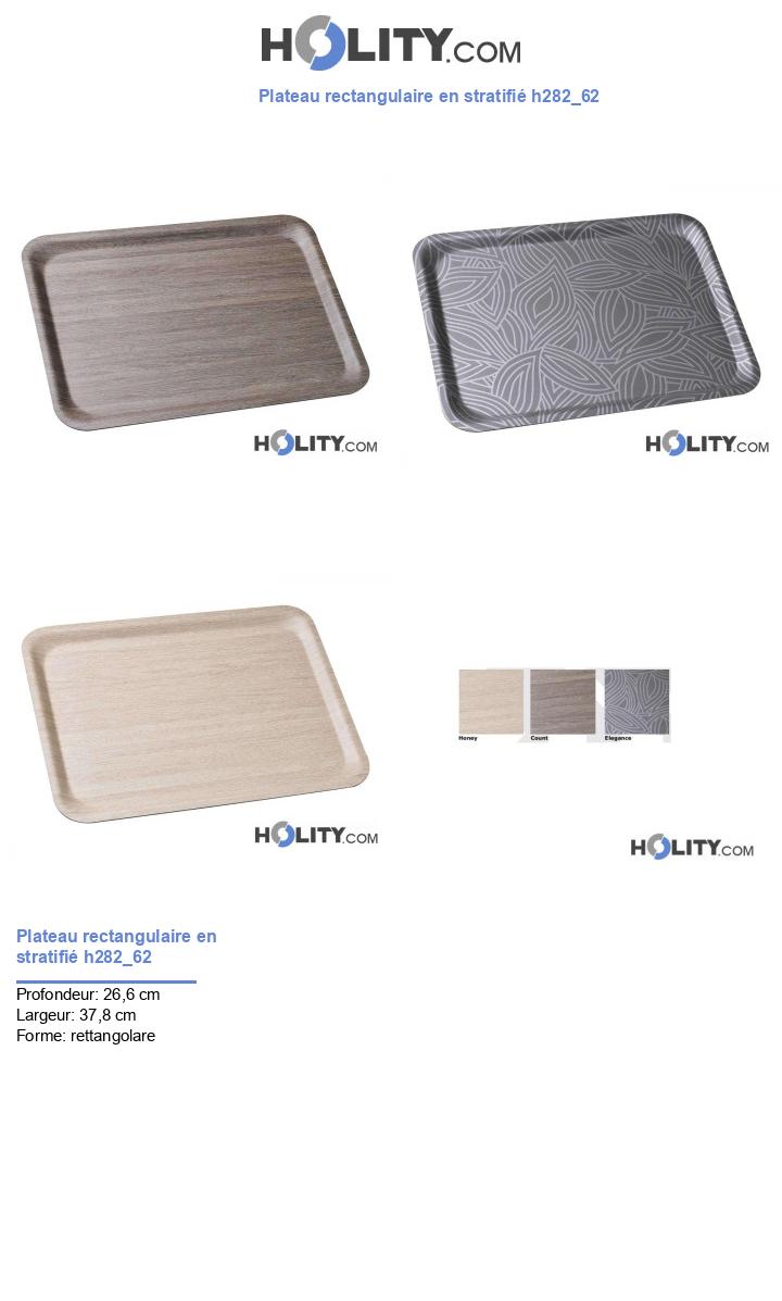 Plateau rectangulaire en stratifié h282_62
