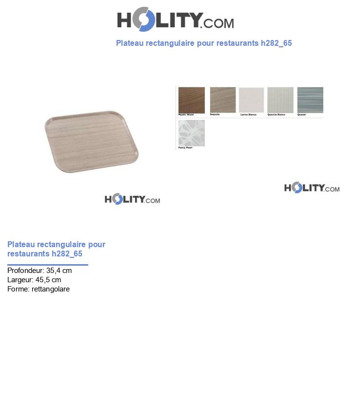 Plateau rectangulaire pour restaurants h282_65
