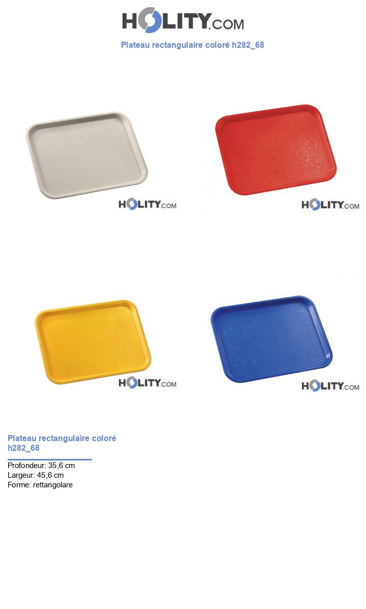 Plateau rectangulaire coloré h282_68