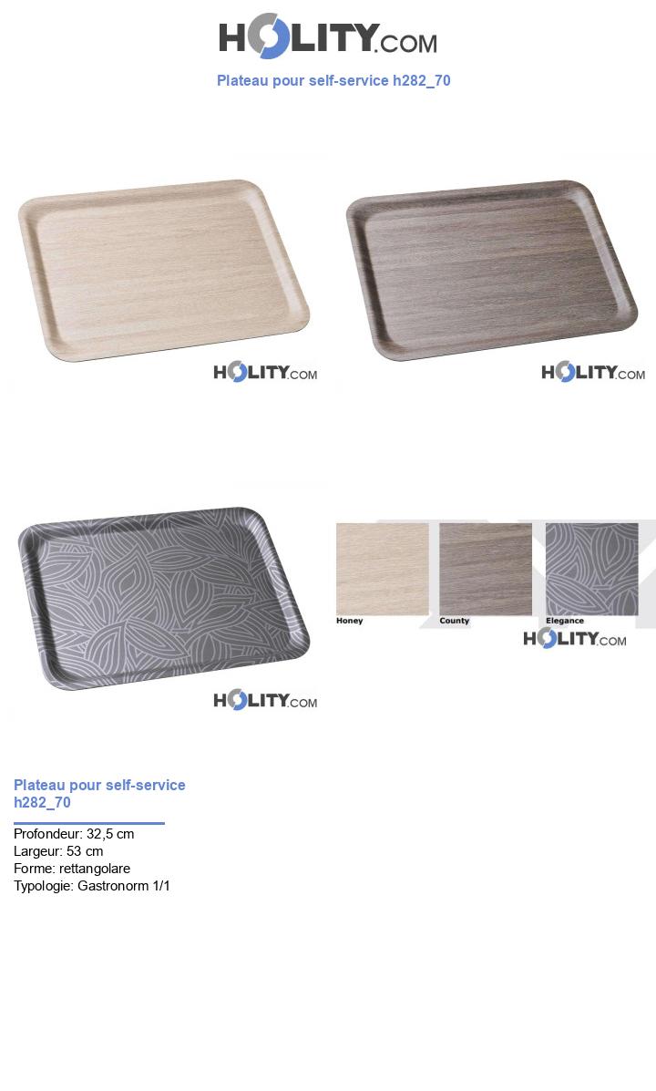 Plateau pour self-service h282_70