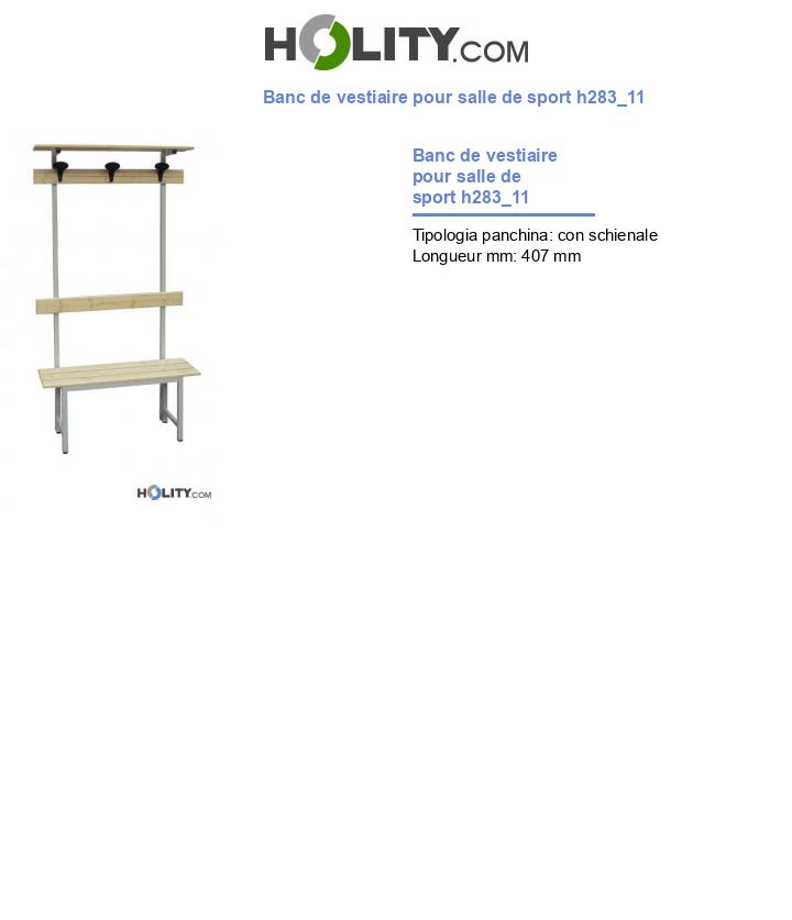 Banc de vestiaire pour salle de sport h283_11