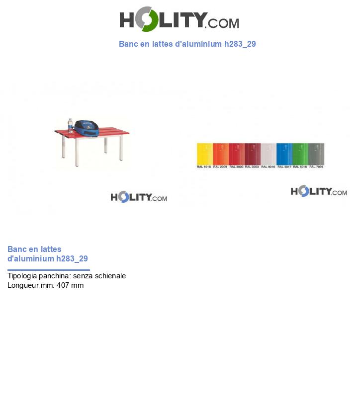 Banc en lattes d'aluminium h283_29