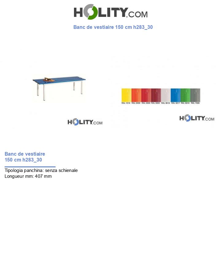 Banc de vestiaire 150 cm h283_30