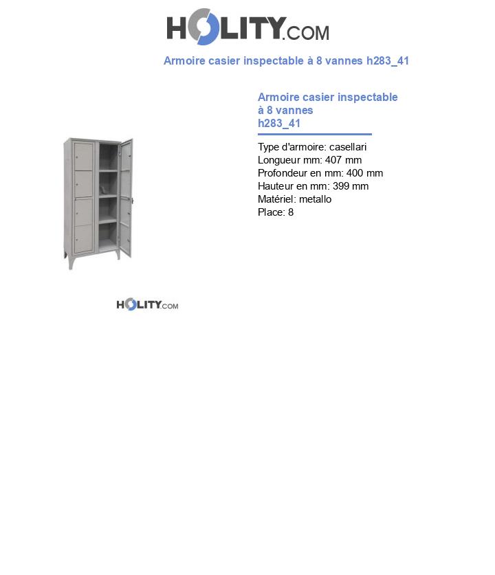 Armoire casier inspectable à 8 vannes h283_41