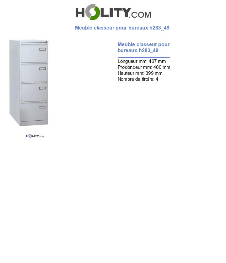 Meuble classeur pour bureaux h283_49