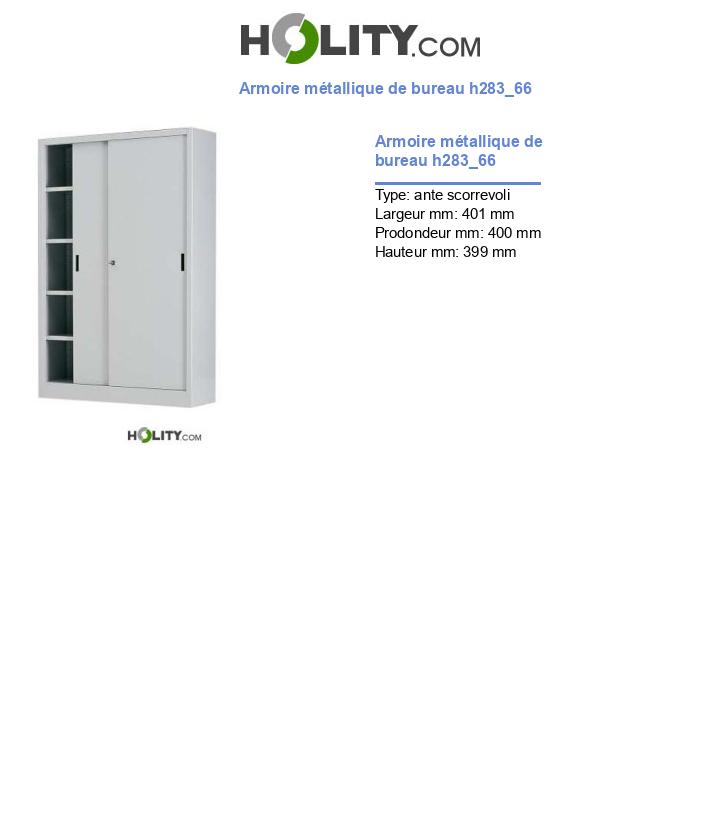 Armoire métallique de bureau h283_66