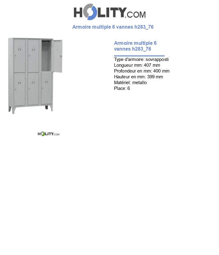 Armoire multiple 6 vannes h283_76
