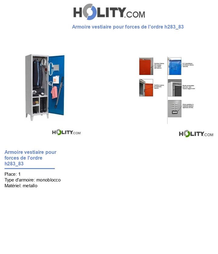 Armoire vestiaire pour forces de l'ordre h283_83