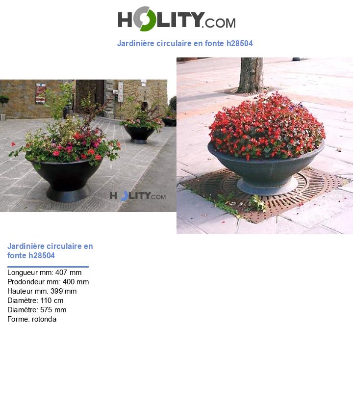 Jardinière circulaire en fonte h28504