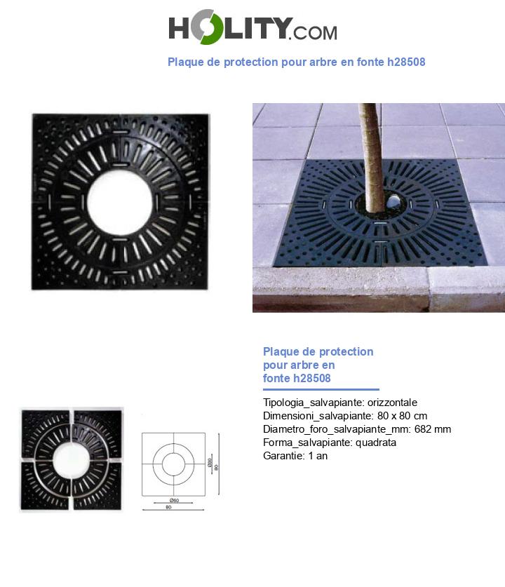 Plaque de protection pour arbre en fonte h28508