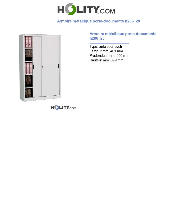 Armoire métallique porte-documents h286_20