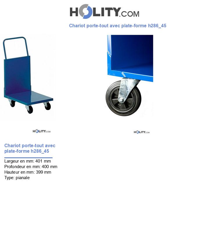 Chariot porte-tout avec plate-forme h286_45