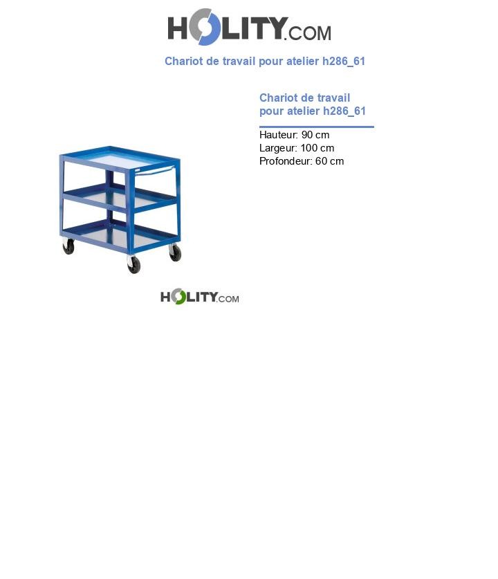 Chariot de travail pour atelier h286_61
