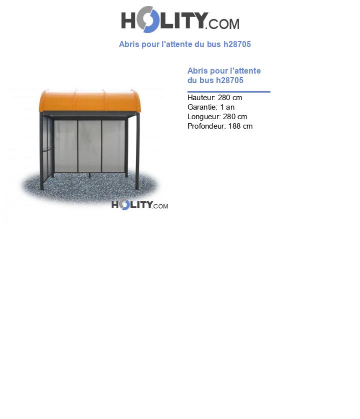 Abris pour l'attente du bus h28705