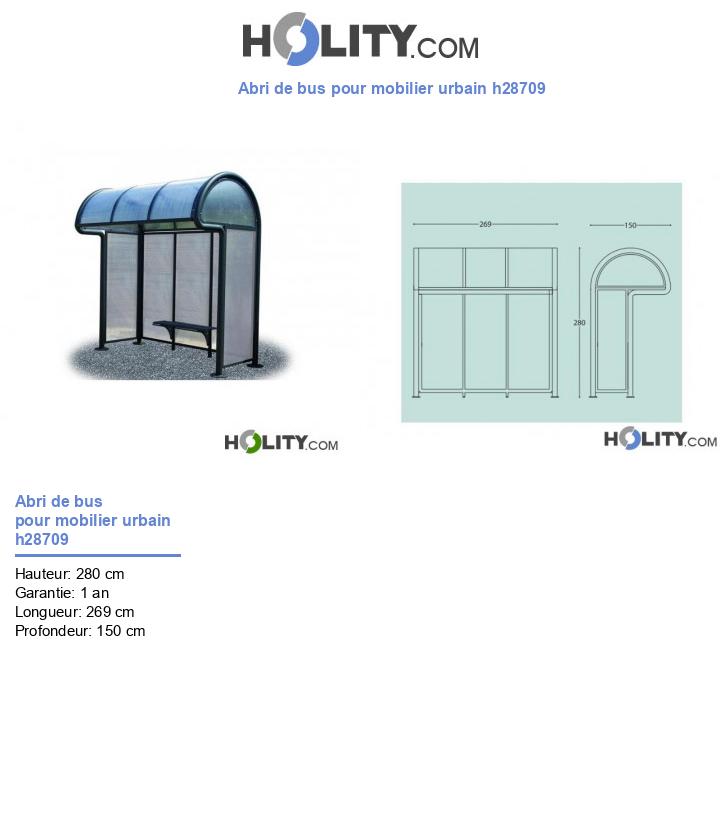 Abri de bus pour mobilier urbain h28709