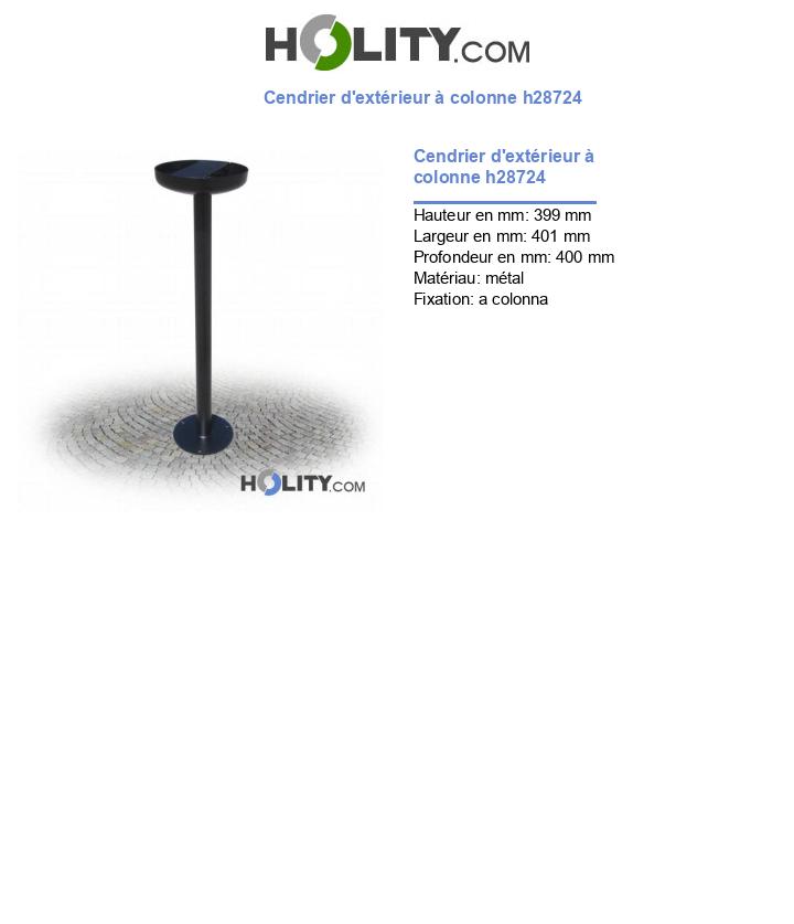 Cendrier d'extérieur à colonne h28724
