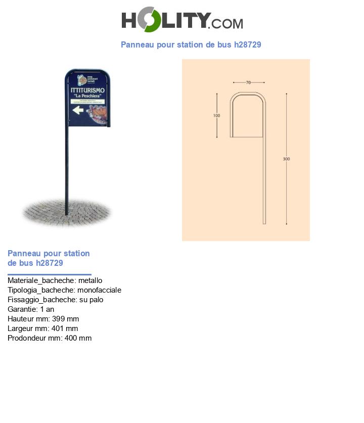 Panneau pour station de bus h28729