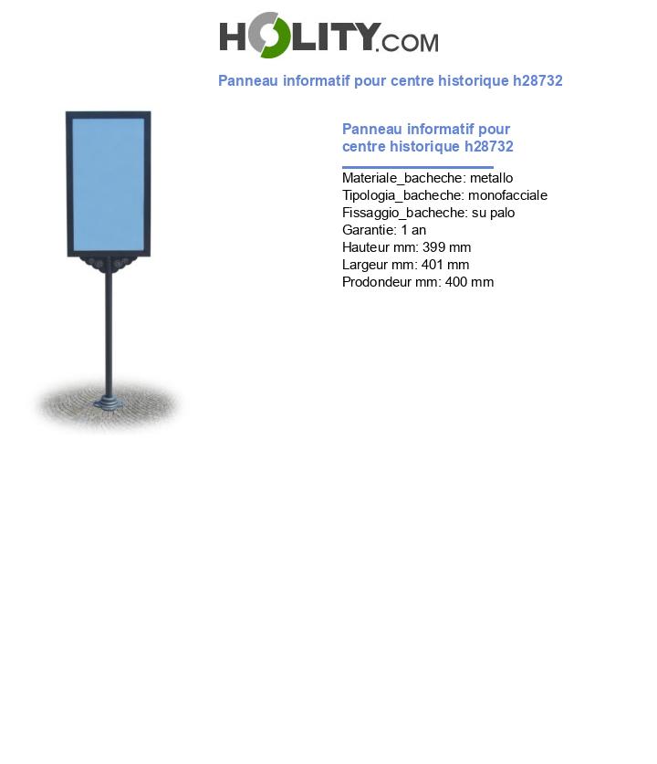 Panneau informatif pour centre historique h28732