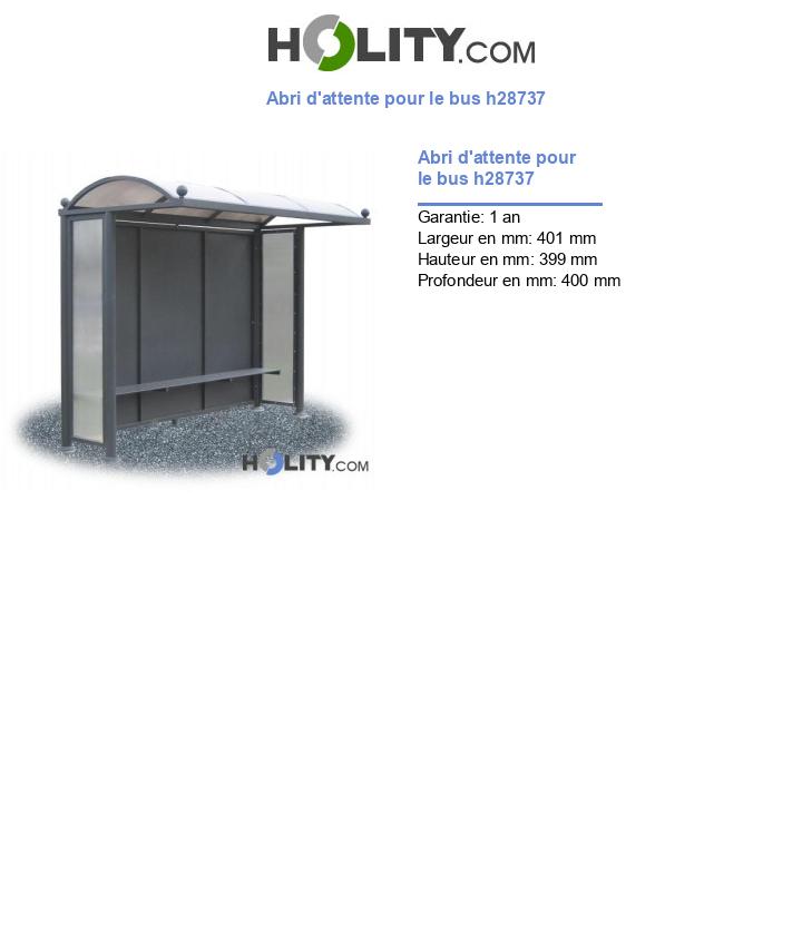 Abri d'attente pour le bus h28737