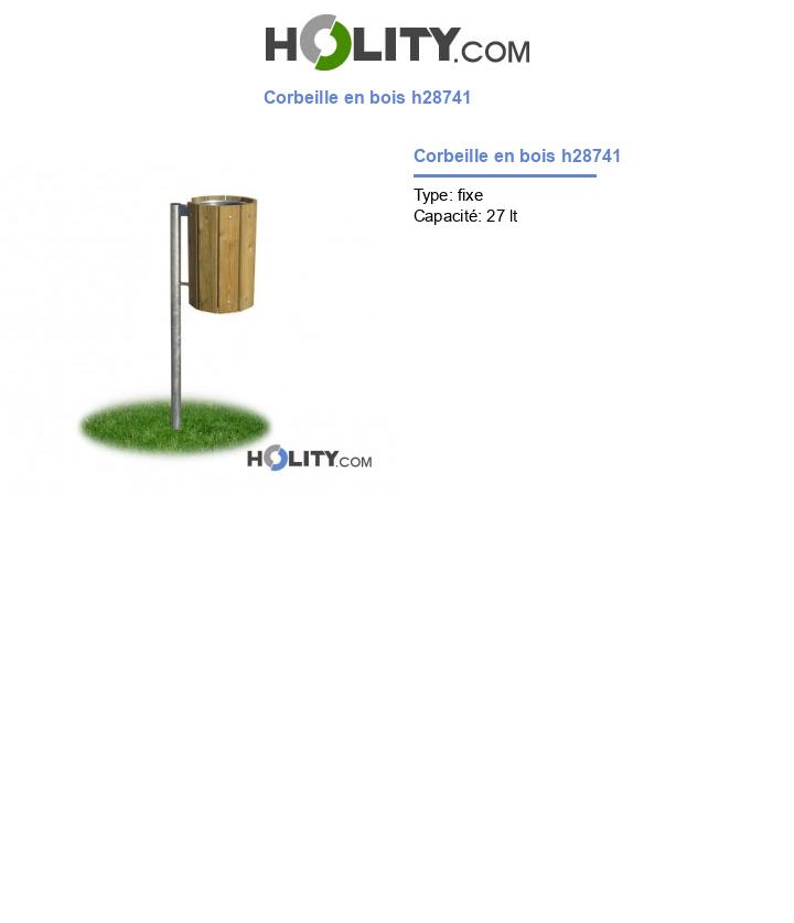 Corbeille en bois h28741