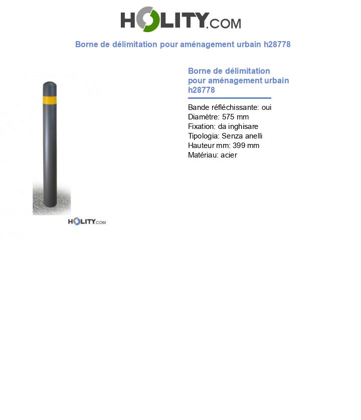 Borne de délimitation pour aménagement urbain h28778
