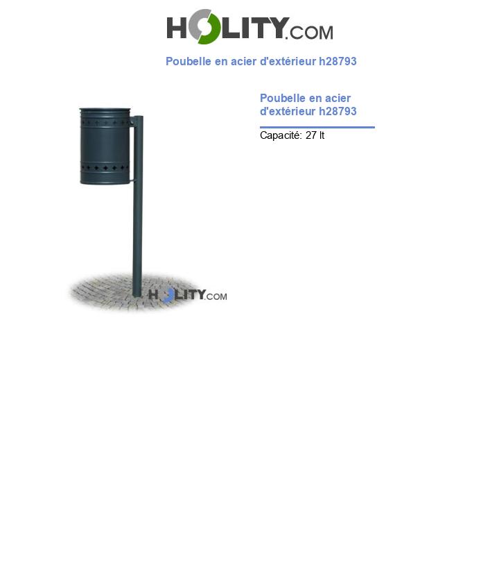 Cestini portarifiuti in acciaio da esterno h28793
