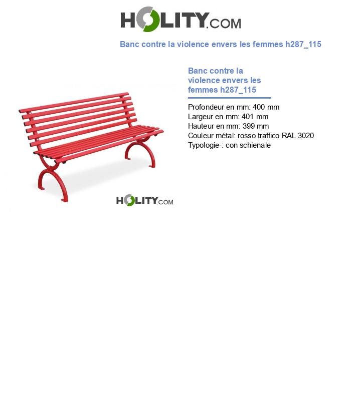 Banc contre la violence envers les femmes h287_115