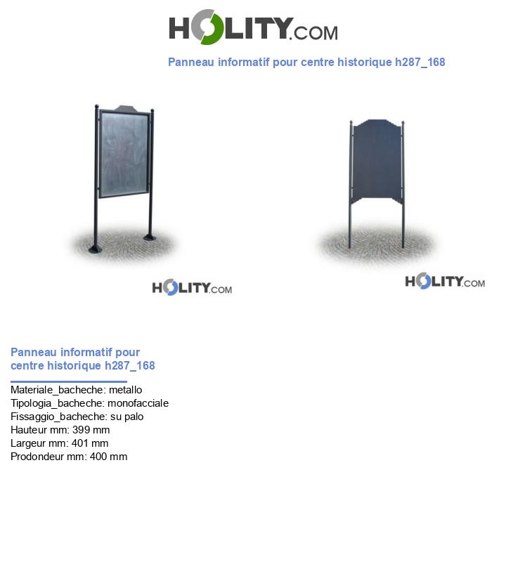 Panneau informatif pour centre historique h287_168