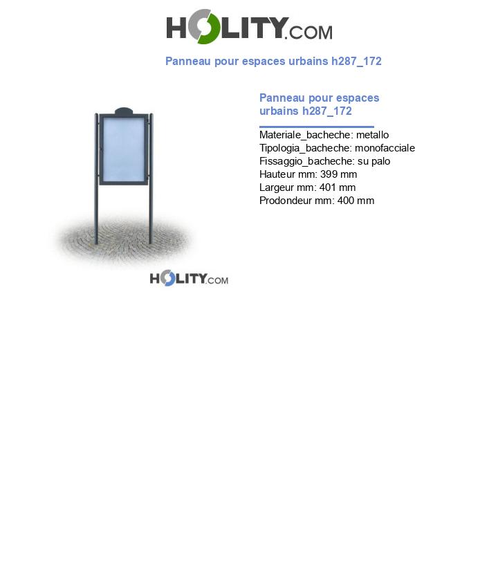 Panneau pour espaces urbains h287_172