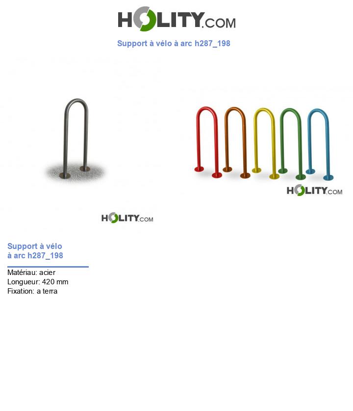 Support à vélo à arc h287_198