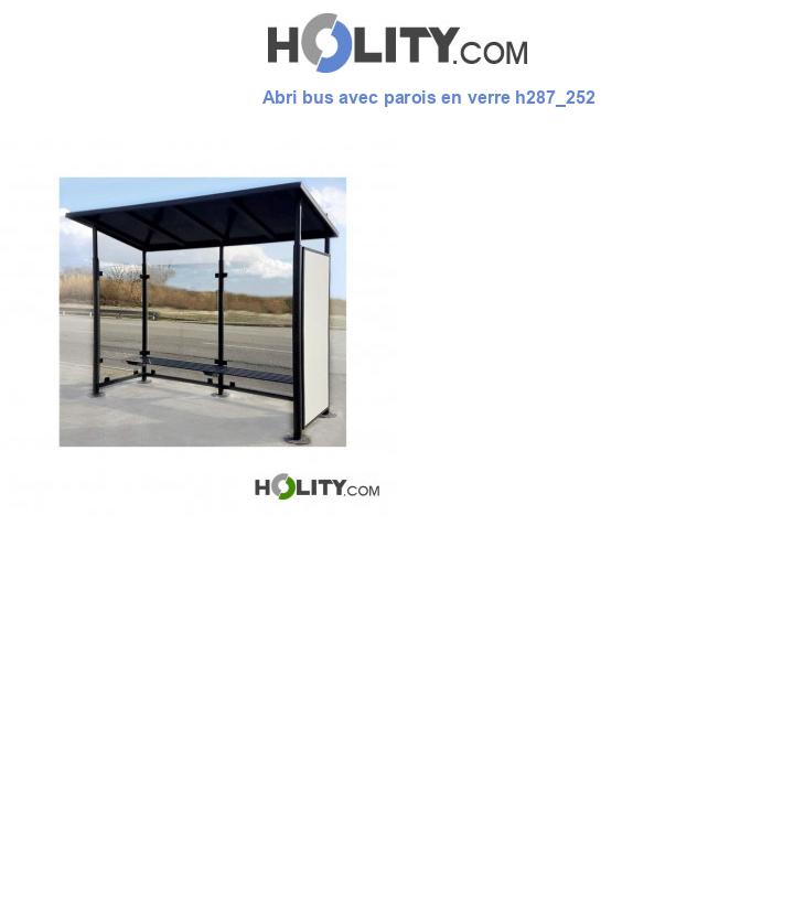 Abri bus avec parois en verre h287_252