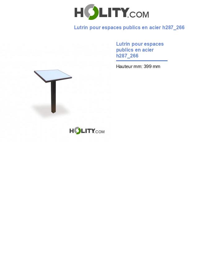 Lutrin pour espaces publics en acier h287_266