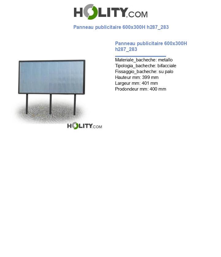Panneau publicitaire 600x300H h287_283