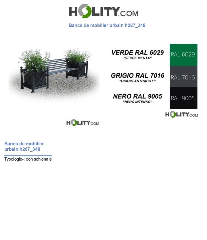 Bancs de mobilier urbain h287_348