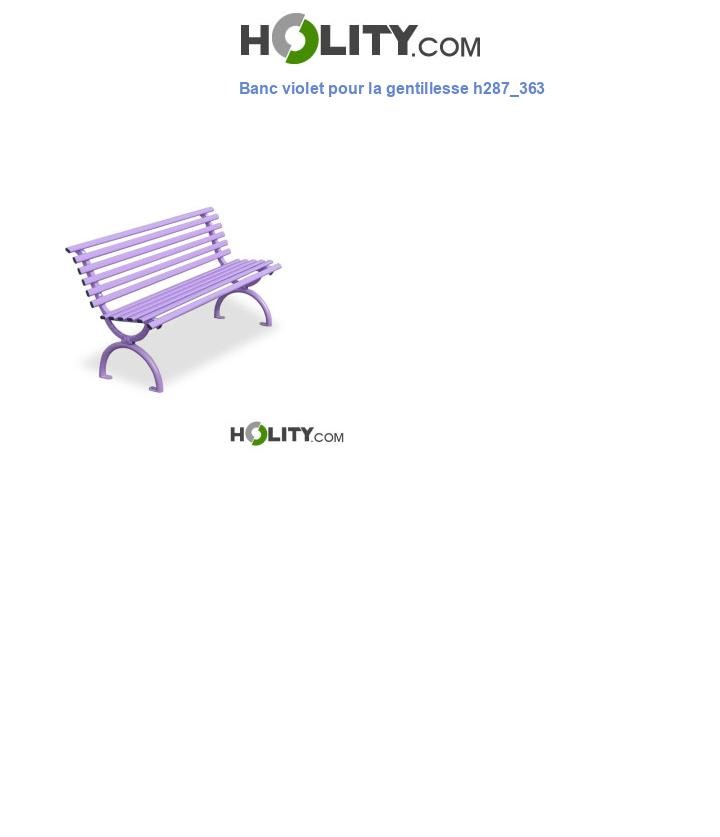 Banc violet pour la gentillesse h287_363