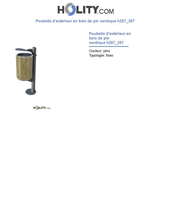Poubelle d'extérieur en bois de pin nordique h287_397