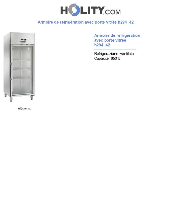 Armoire de réfrigération avec porte vitrée h294_42