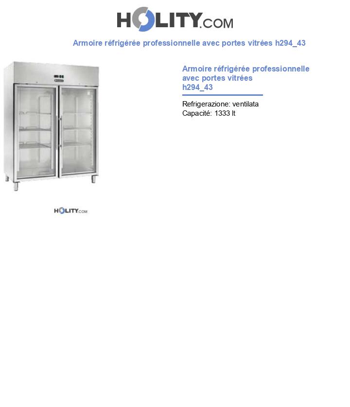 Armoire réfrigérée professionnelle avec portes vitrées h294_43