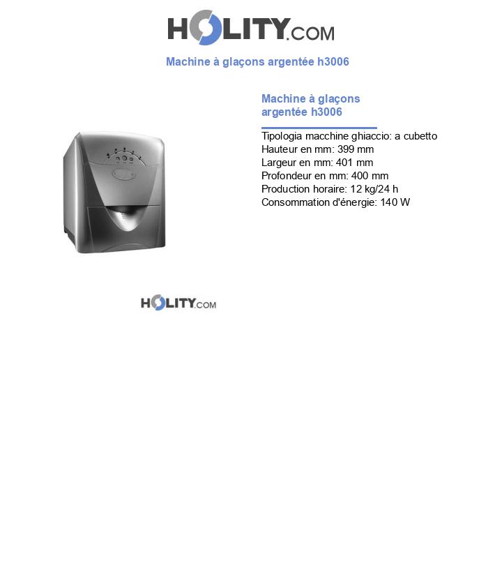 Machine à glaçons argentée h3006