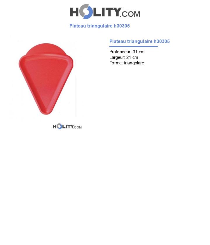 Plateau triangulaire h30305