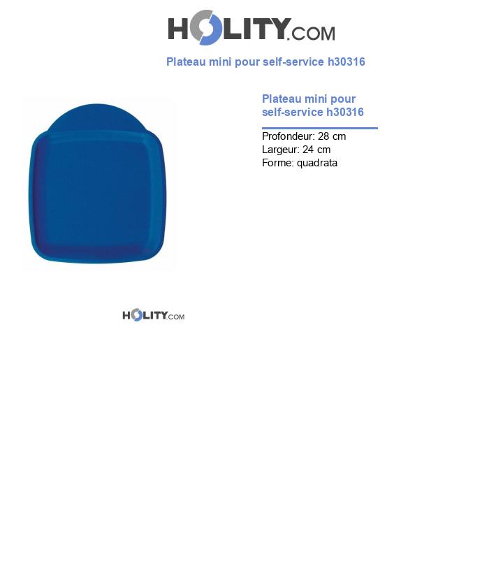 Plateau mini pour self-service h30316