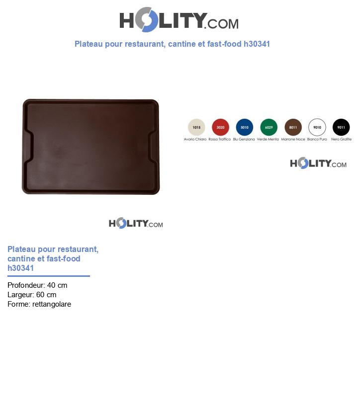 Plateau pour restaurant, cantine et fast-food h30341