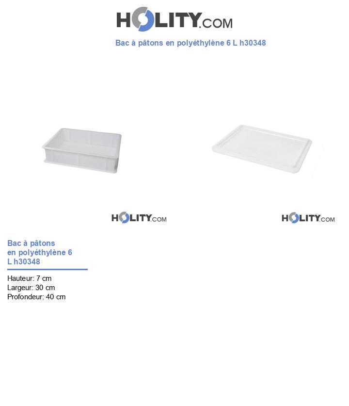 Bac à pâtons en polyéthylène 6 L h30348