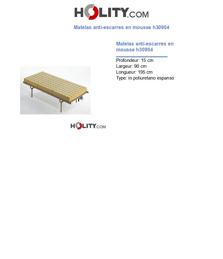 Matelas anti-escarres en mousse h30904