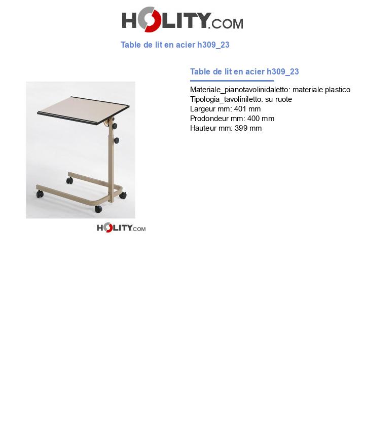 Table de lit en acier h309_23