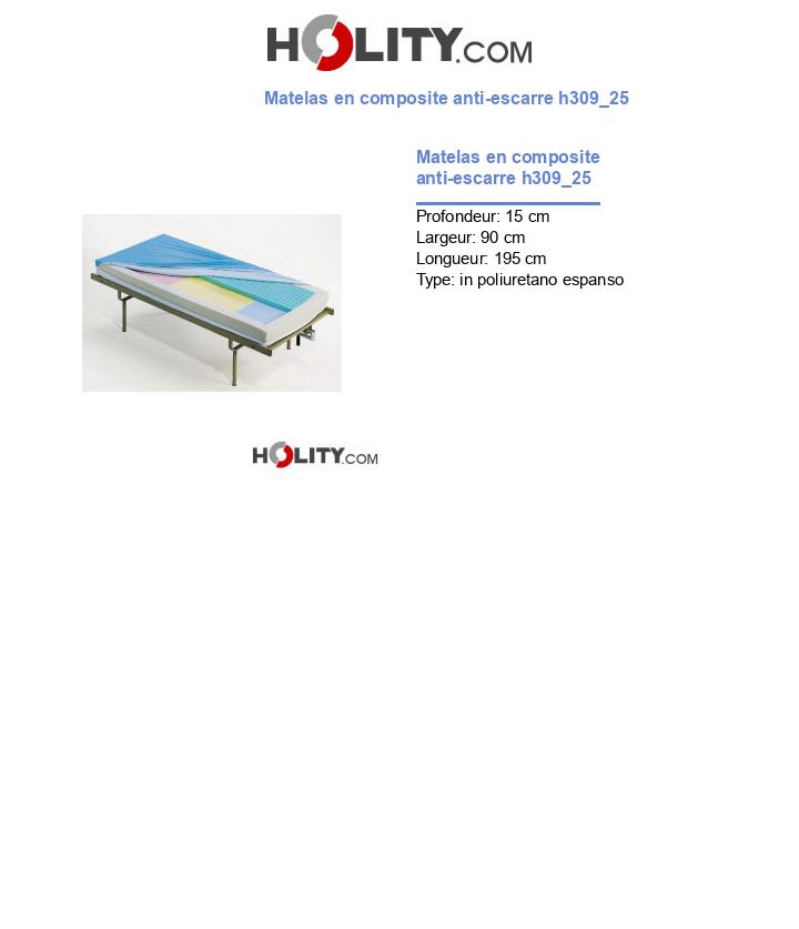 Matelas en composite anti-escarre h309_25
