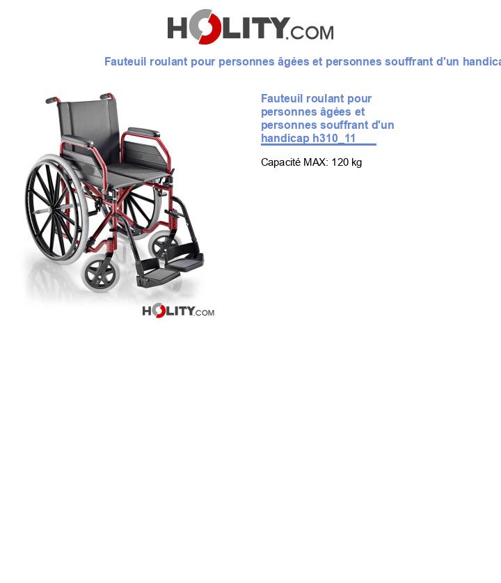 Fauteuil roulant pour personnes âgées et personnes souffrant d'un handicap h310_11