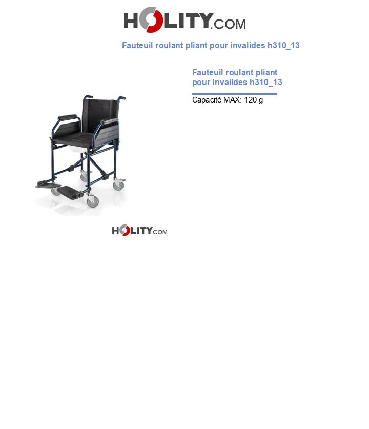 Fauteuil roulant pliant pour invalides h310_13