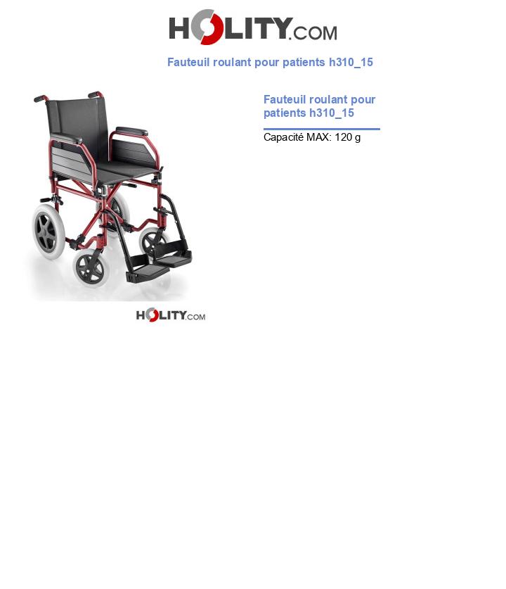 Fauteuil roulant pour patients h310_15