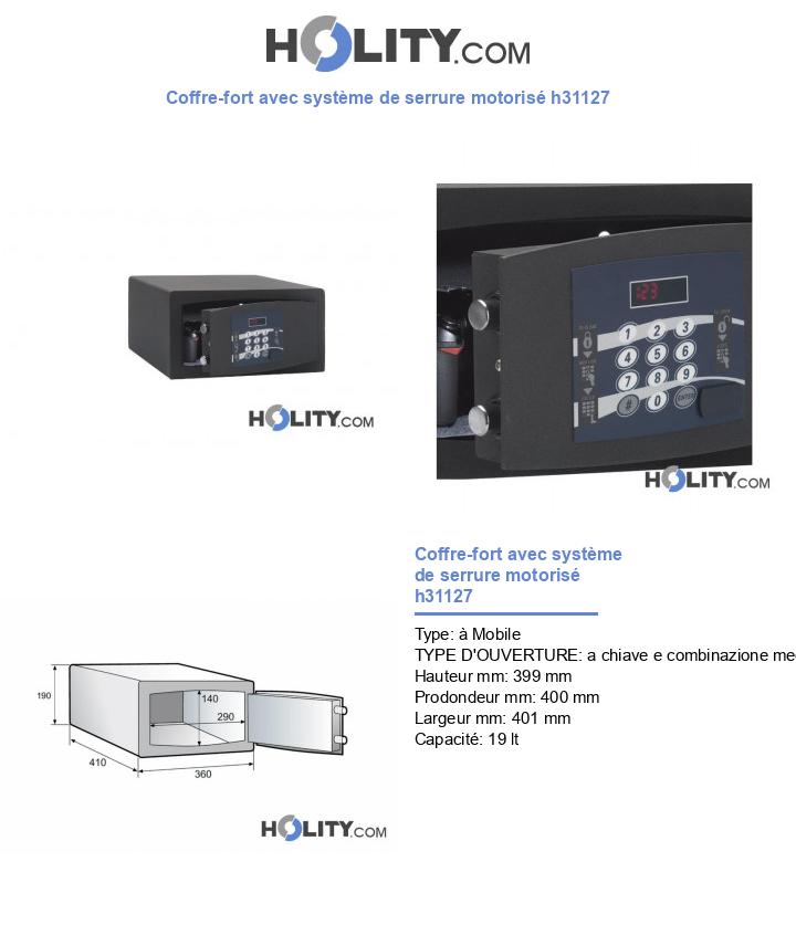 Coffre-fort avec système de serrure motorisé h31127